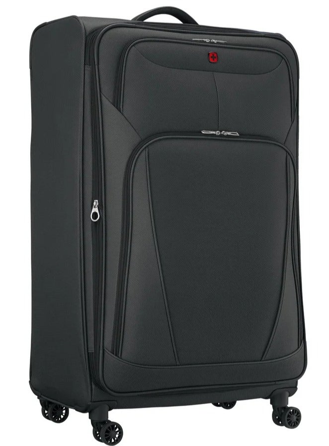 Wenger Beaumont Lite 80 Cm Medium 4-Double Wheeled Softside Expandable Check-In Luggage Trolley Case - Black - Image 3
